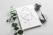 Abstract woman linear face, an Illustration by KeronnArt (Thumbnail 3 of 10)