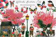 Watercolor Amsterdam City Clipart, an Illustration by Designworld (Thumbnail 1 of 6)