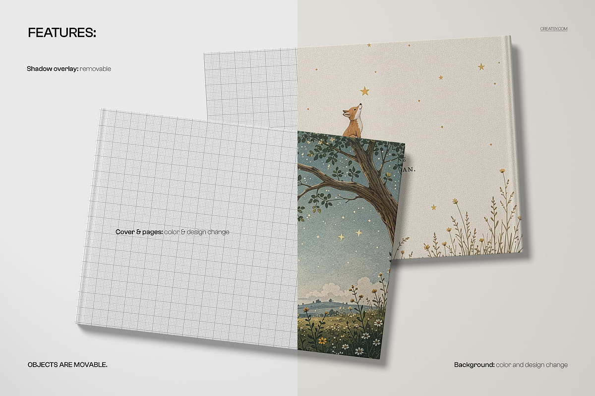 A4 Landscape Book Mockup Set, a Books & Magazine Mockup by creatsy5 (Photo 3 of 9)
