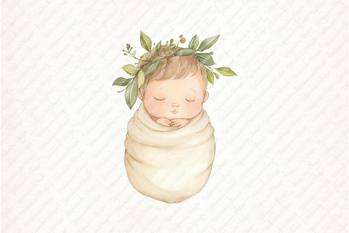 Neutral Baby Watercolor Clipart, an Illustration by Watercolor design (Photo 10 of 11)