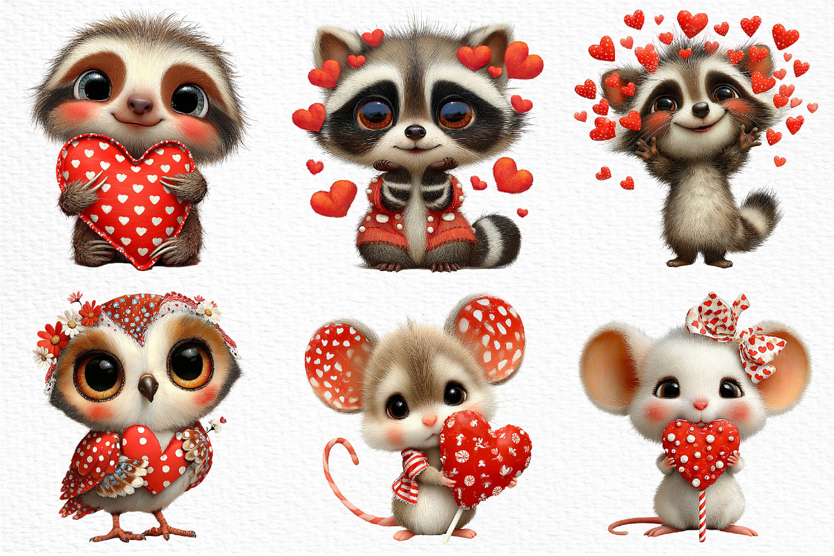 Kawaii Valentine Clipart Bundle, an Illustration by Craft Nest (Photo 10 of 10)