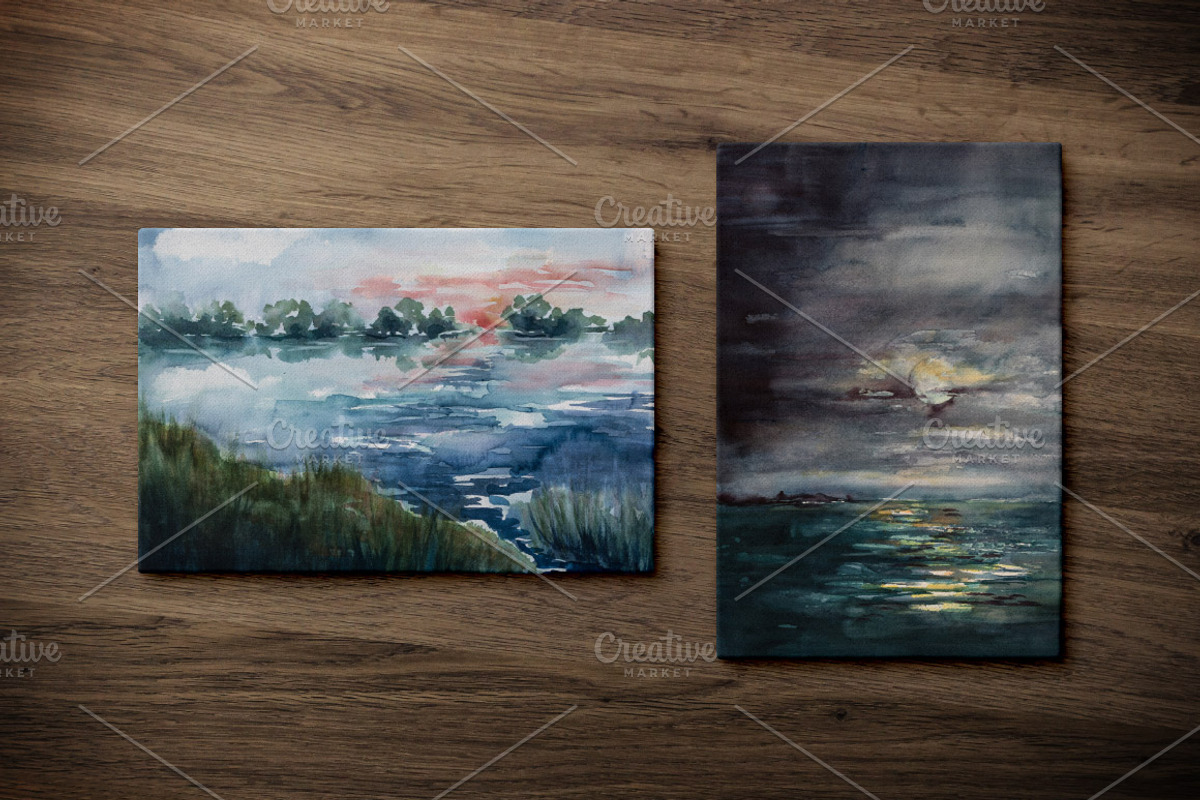 Hand Painted Watercolor Landscapes 1, a Texture Graphic by Design Panoply (Photo 9 of 9)