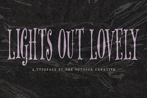 Lights Out Lovely Tall Display Font, a Handwritten Font by The October Creative