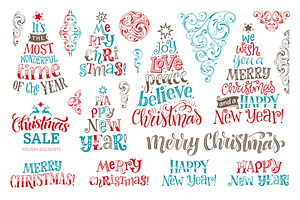 11 Christmas Lettering 9 Ornaments