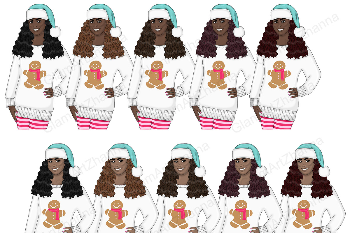 Joy Girls Clipart, a Person Illustration by GlamArtZhanna (Photo 3 of 6)