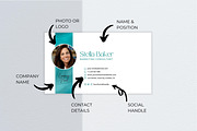 Business Card Canva Template, a Business Card Template by B2 Studio (Thumbnail 5 of 11)