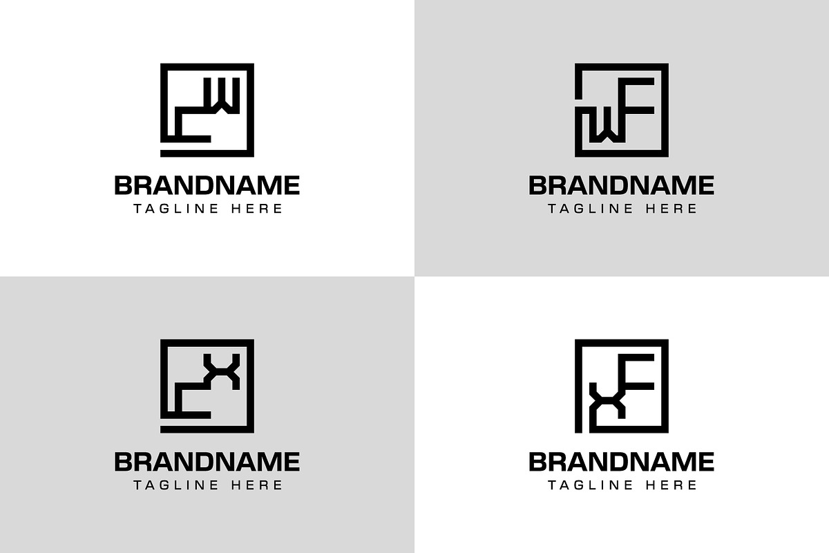 Letters CW WC CX WX Monogram Logo, a Branding & Logo Template by Pray Art Design Studio