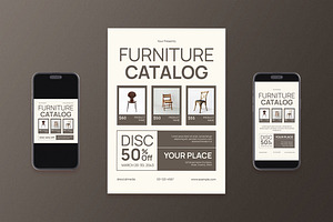 Furniture Catalog Flyer Set, a Flyer Template by Aiyari Graphic