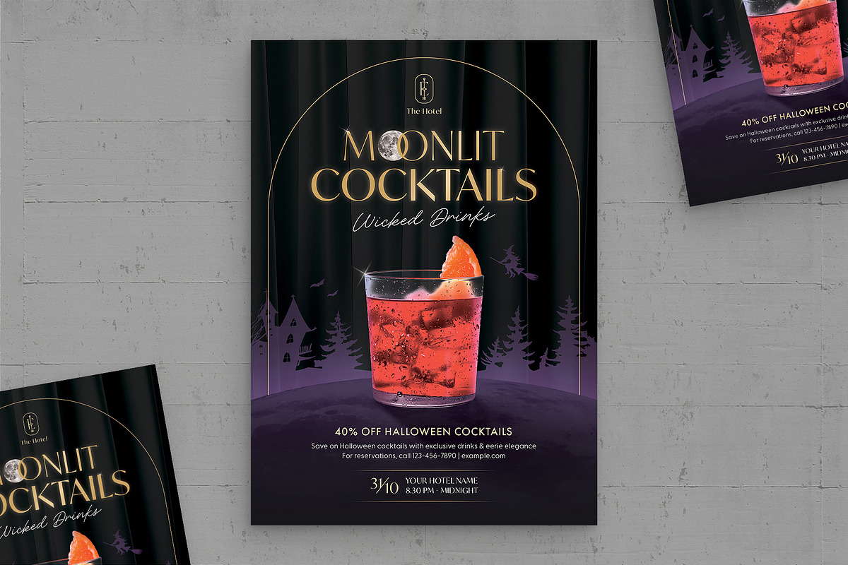 Halloween Cocktail Flyer Template, a Flyer Template by BrandPacks (Photo 5 of 5)