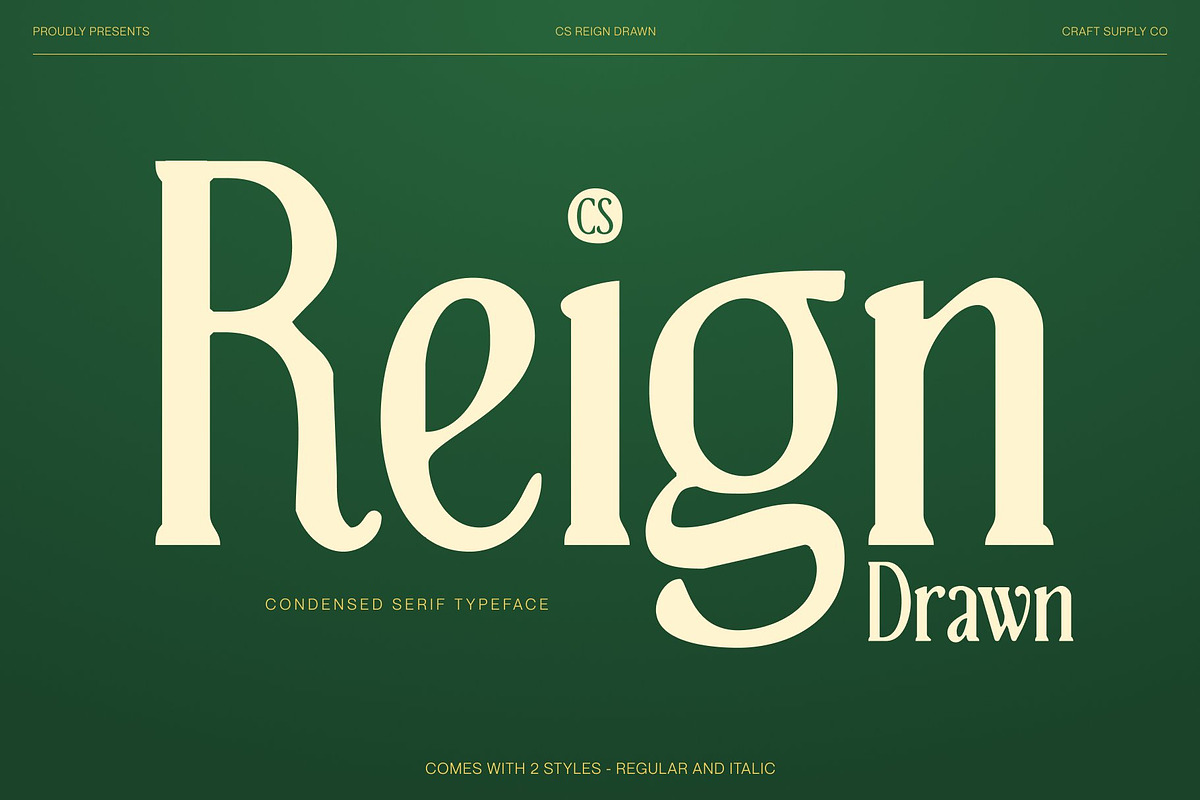 CS Reign Drawn, a Serif Font by Craft Supply Co. (Photo 1 of 8)