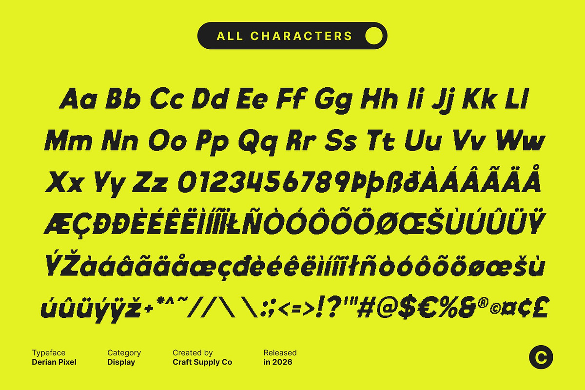 Derian Pixel, a Sans Serif Font by Craft Supply Co. (Photo 8 of 8)