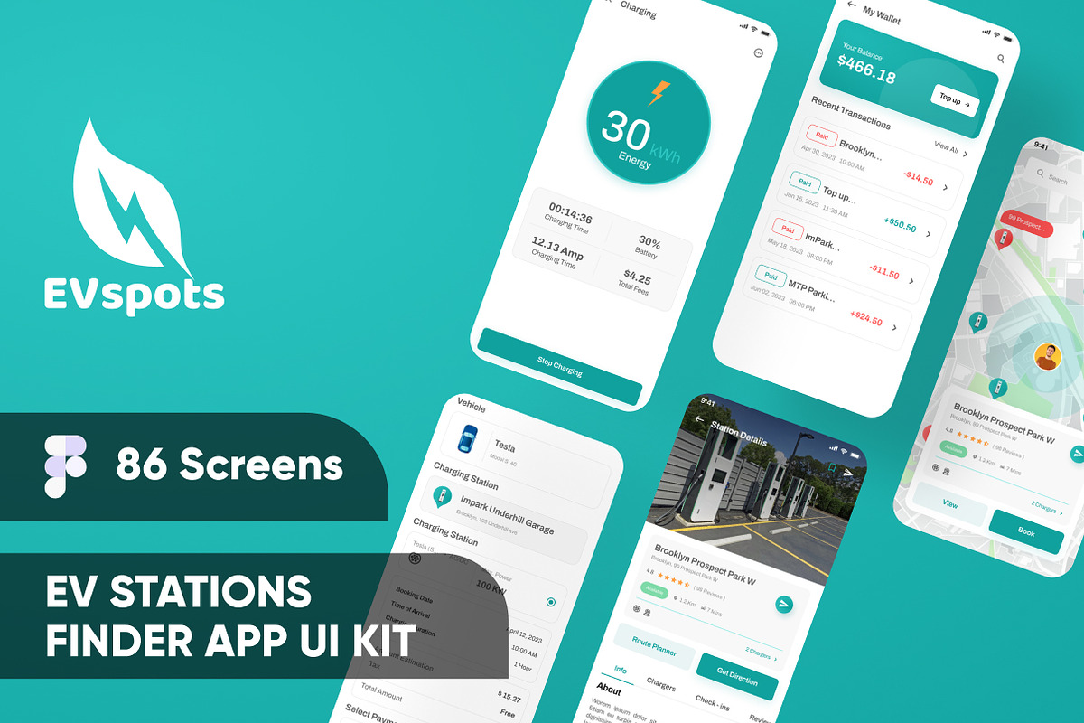 EVspots-EV Charging Station Finder, an UI Kit Template by Netro Systems (Photo 1 of 5)