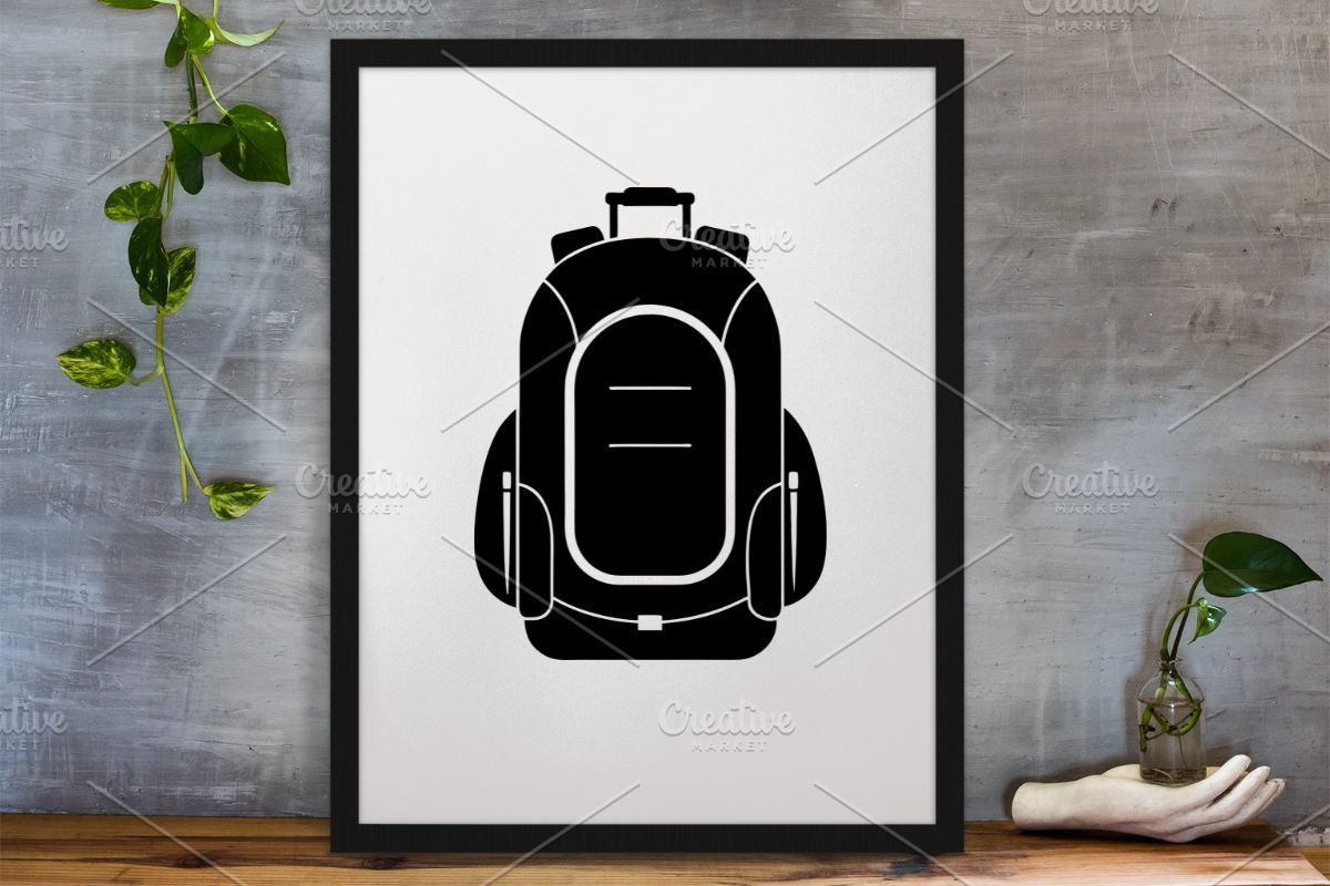 Backpack Silhouette SVG, an Object Illustration by newminddesign (Photo 3 of 5)