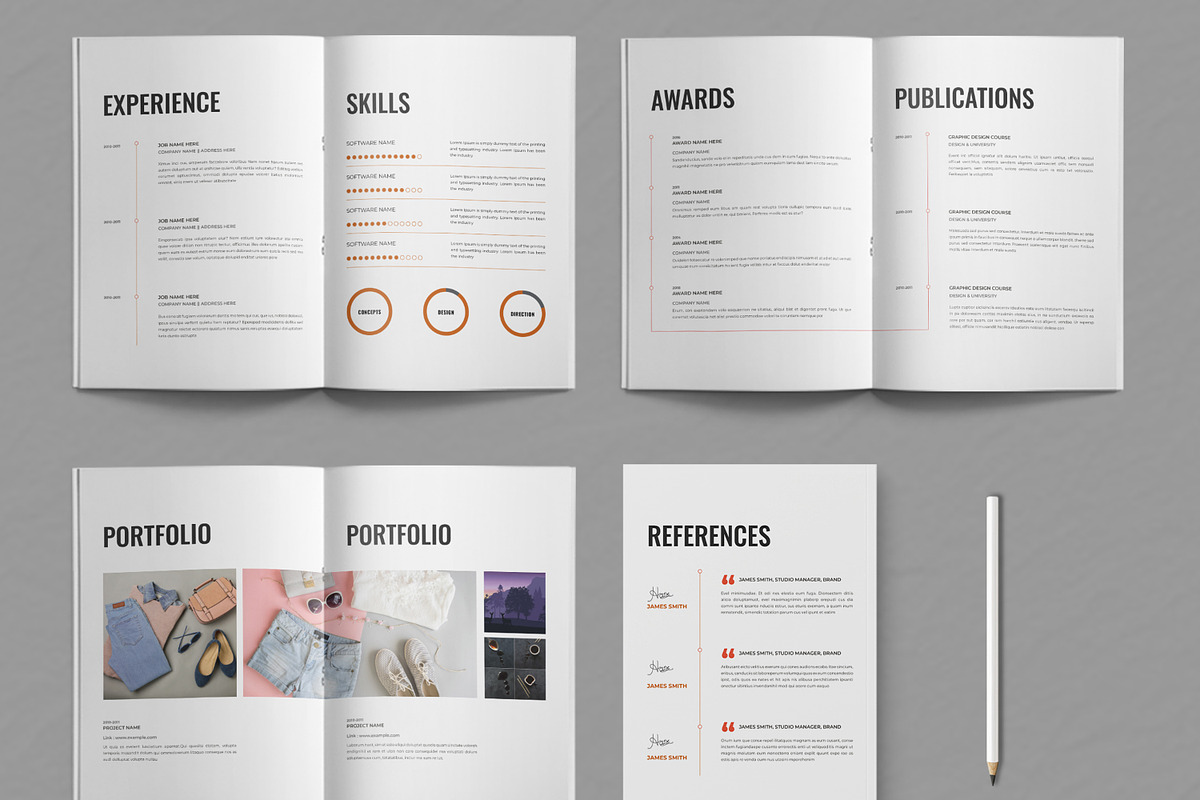 Resume Booklet Template, a Resume Template by ContestDesign (Photo 3 of 3)