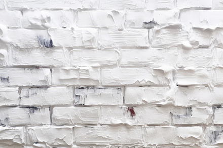 White brick wall texture in minimalist style. Generative AI, a Background Photo by designvectx