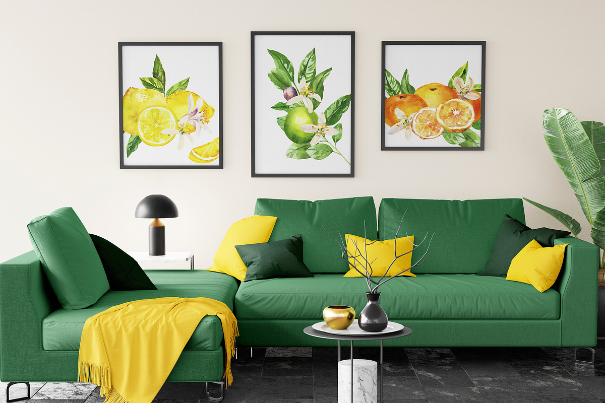 Citrusy Fruits watercolor collection, a Decorative Illustration by Volha Studio (Photo 4 of 10)
