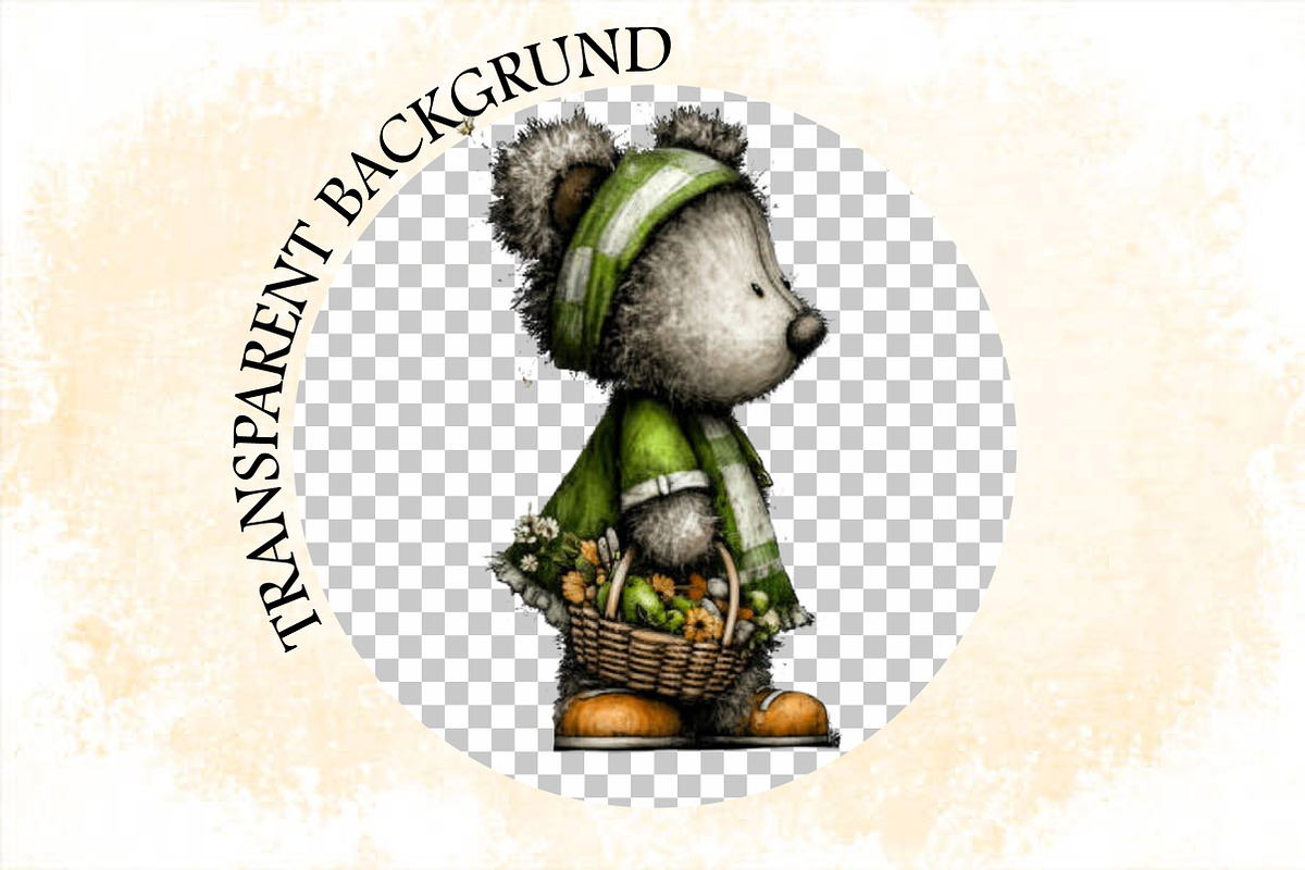 Whimsical Spring Teddy Bear Clipart, an Illustration by SVGArt (Photo 5 of 7)