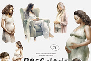Motherhood Watercolor Collection, a Decorative Illustration by Sunshine Art (Thumbnail 2 of 10)