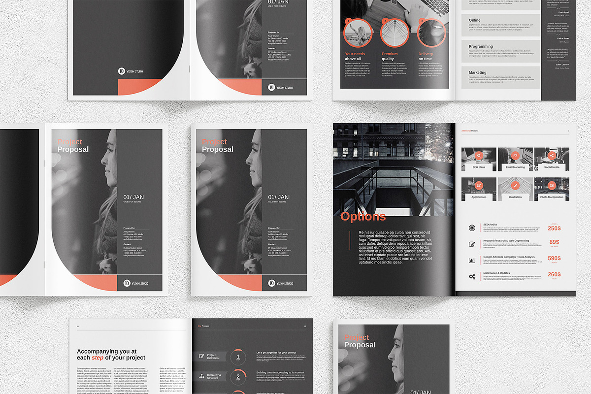 Project Proposal Template InDesign, a Brochure Template by ID Vision Studio (Photo 3 of 17)