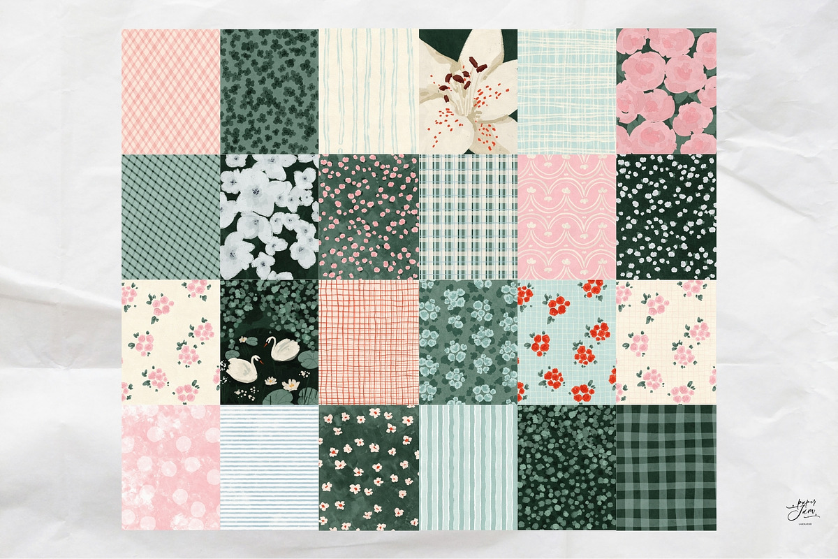 Secret Pond: cottagecore backgrounds, a Background Graphic by PaperJamLab (Photo 3 of 11)