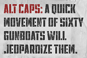 UNSANCTIONED DISTRESSED STENCIL FONT, a Font by Alphabet Agency (Thumbnail 6 of 9)