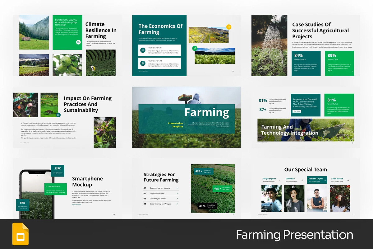Farming Agriculture GSlides, PPoint, a Presentation Template by Fit-tee (Photo 1 of 4)