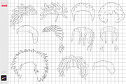 Procreate Afro Hairstle Curly Hair, a Brush Add-On by ArtPrintBabe (Thumbnail 8 of 12)