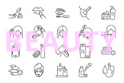 Beauty icons set, an Outline Icon by mayrum (Thumbnail 2 of 2)