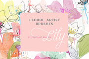 Floral Photoshop Brushes, a Brush Add-On by Create The Cut (Thumbnail 1 of 5)
