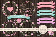 Wedding Floral Clipart & Vectors, an Illustration by Amanda Ilkov (Thumbnail 2 of 4)