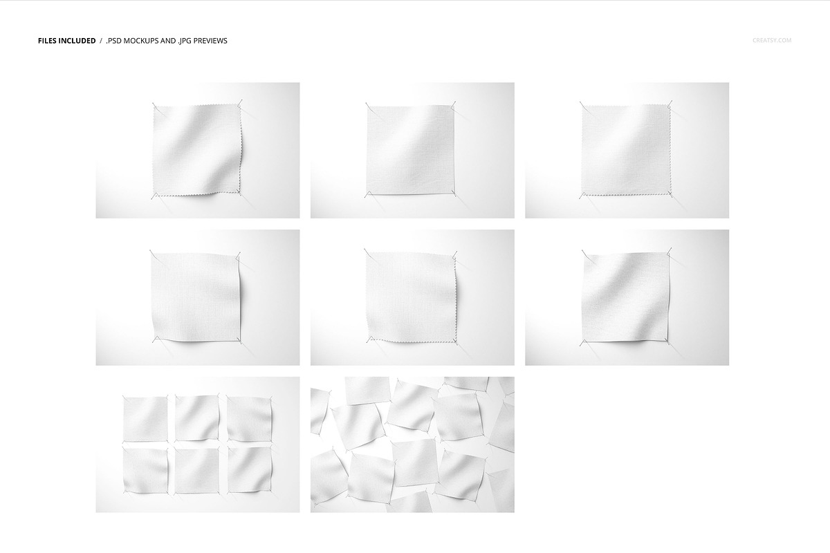 Fabric Swatches Mockup Set 2, a Product Mockup by creatsy5 (Photo 2 of 15)