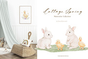 Cottage spring watercolor animals, a Decorative Illustration by ElenaPlatovaArt (Thumbnail 10 of 20)