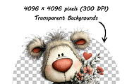 Whimsical Teddy Bear Birthday PNG, an Illustration by one-touch (Thumbnail 10 of 18)