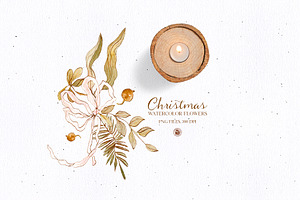 Christmas Flowers - Watercolor Set