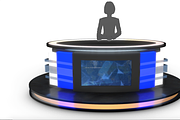 TV Studio News Desk 12, an Architecture 3D Model by akerStudio (Thumbnail 2 of 28)