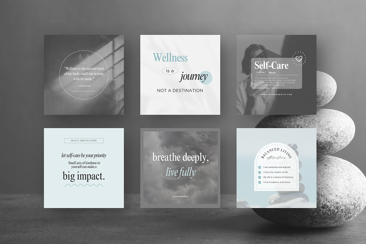 Wellness Quote Instagram Templates, a Social Media Template by DigiPax (Photo 5 of 11)