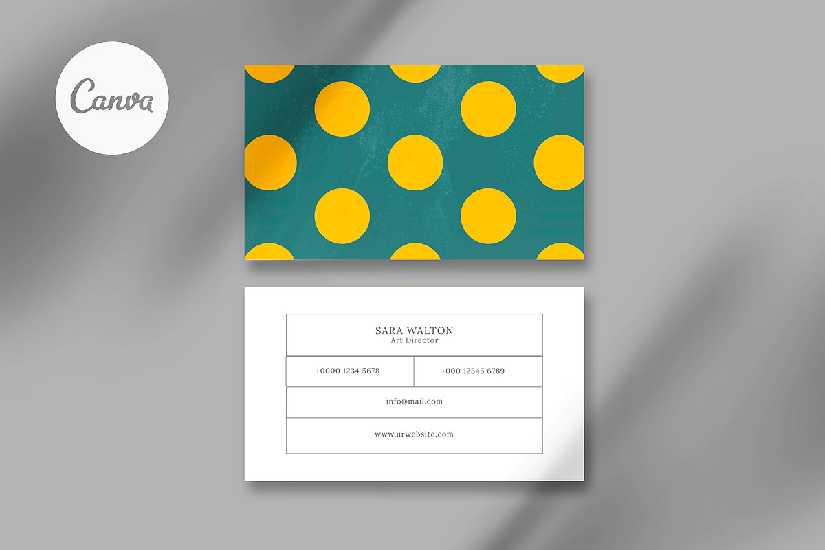 Canva Artistic Business Card, a Business Card Template by Saman Osama (Photo 1 of 5)