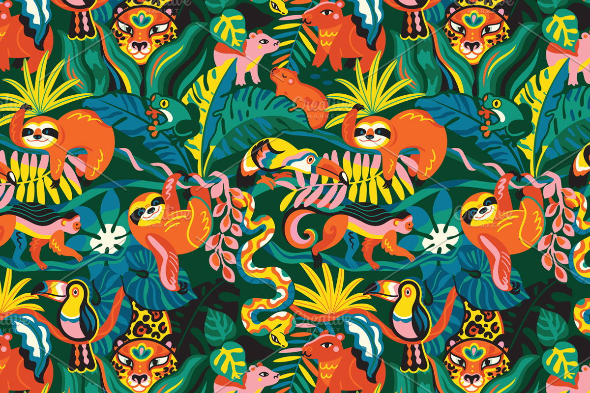 WILD JUNGLE, a Pattern Graphic by PenguinHouse (Photo 6 of 9)