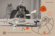 Coffee Dog Illustrations, a Food Illustration by happpydesign (Thumbnail 6 of 7)