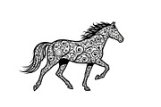 Running Horse Silhouette SVG Bundle, an Illustration by Creativeshirt (Thumbnail 6 of 31)