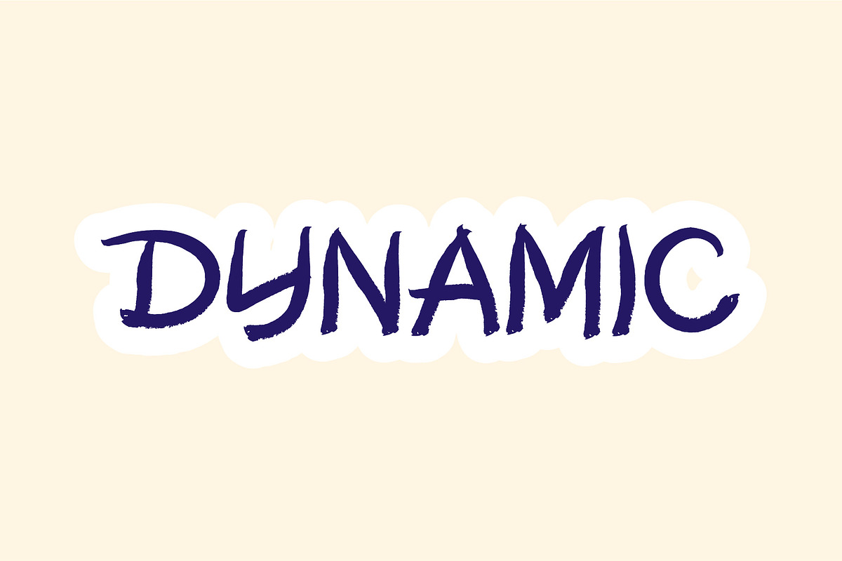 Dynamic - Handwritten Font, a Script Font by Fonteca