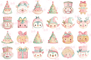 Cute Christmas Heads Clipart, a Graphic by Markicha Art (Thumbnail 6 of 7)