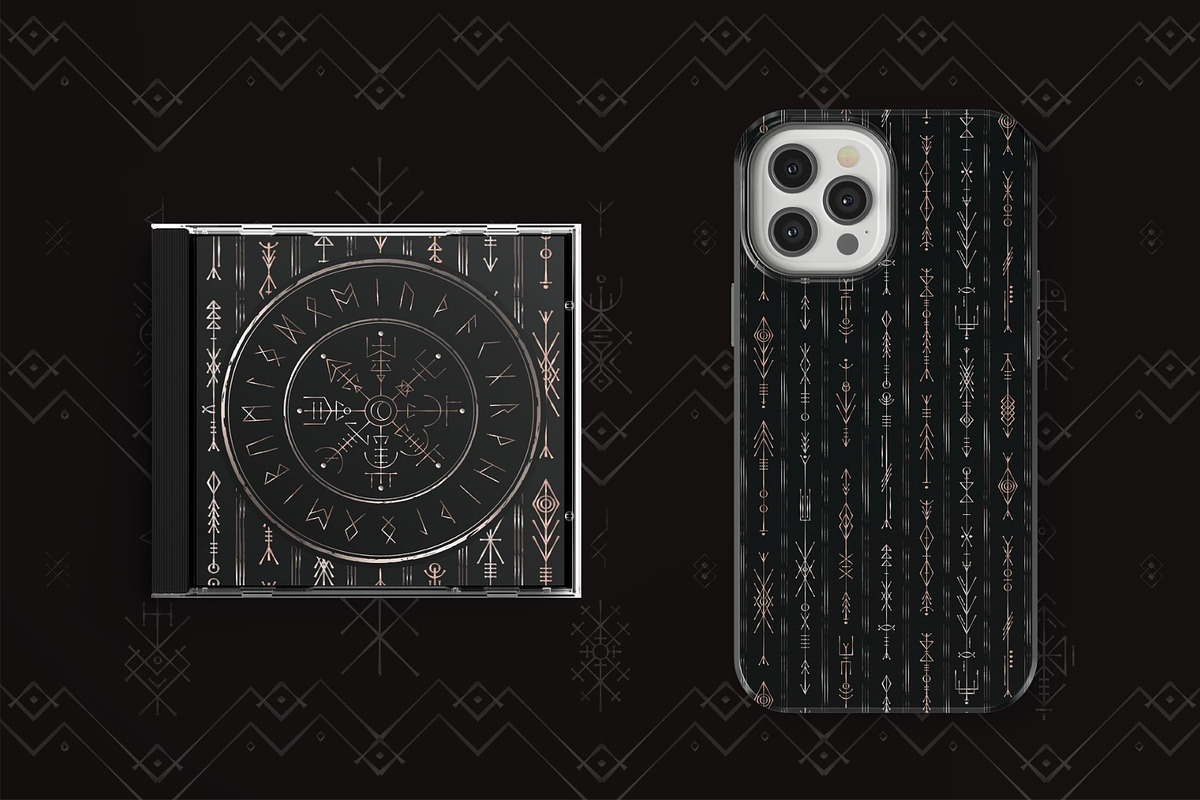 Nordic metal runes, a Pattern Graphic by Gudiny (Photo 2 of 8)