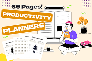 Productivity Planner - 65-Pages