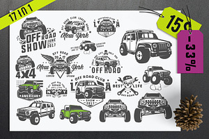 17 in 1 Set of Off Road cars.