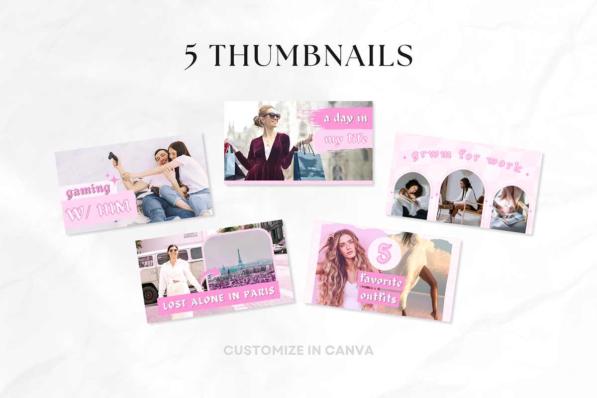 YouTube Brand Kit For Canva • Y2K, a Social Media Template by OniriqveDesigns (Photo 5 of 10)