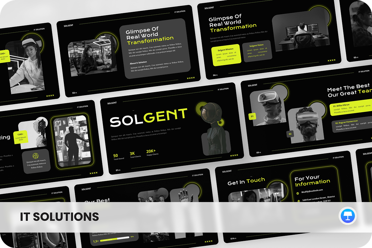 IT Solution Presentation Keynote, a Presentation Template by SquidPixey (Photo 1 of 6)