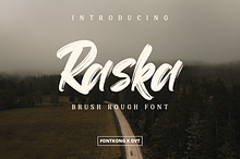 Raska - Brush Rough Font