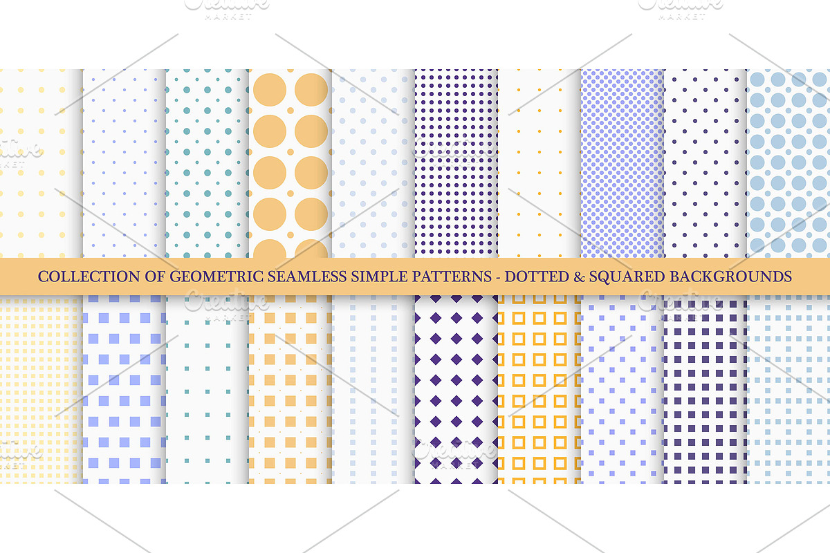 Dotted color backgrounds, textures