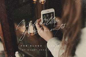 Handwritten GIF Blog Social Elements